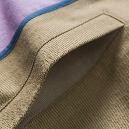 Jacket Men Color Block Patchwork Coats Autumn Couple Baggy Harajuku